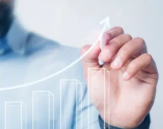 man-giving-bar-graph-presentation-using-high-technology-digital-pen-1-1